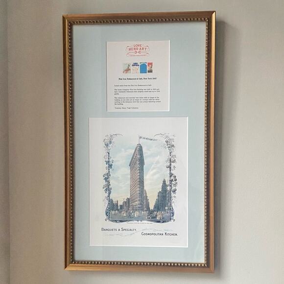 Framed Archival Print of Flat Iron Restaurant & Cafe New York 1905 Vintage Menu - Picture 12 of 12